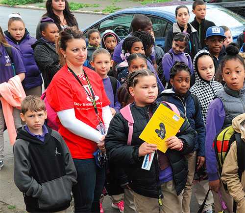 a walk-in at a Troy School