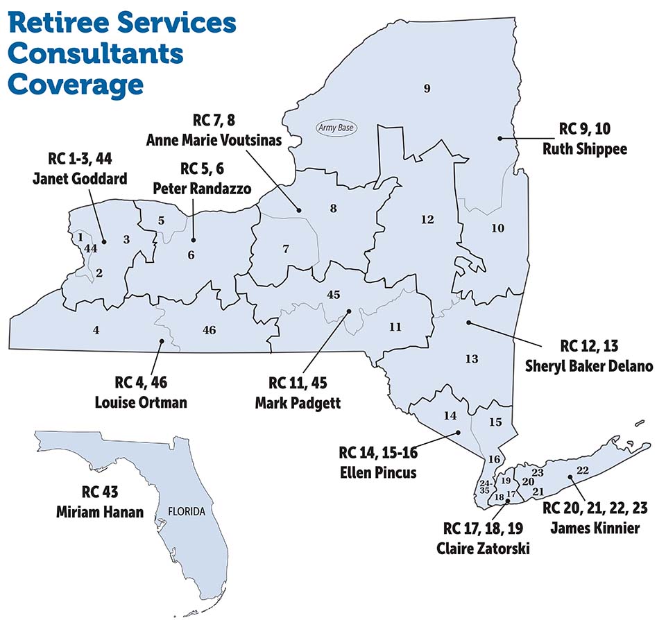 Retiree Consultants Map
